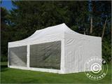 Vouwtent/Easy up tent FleXtents PRO Steel 4x8m Wit, Vlamvertragende, inkl. 6 Zijwanden