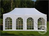 Vouwtent/Easy up tent FleXtents PRO Steel Vintage Style 3x6m Wit, inkl. 6 Zijwanden