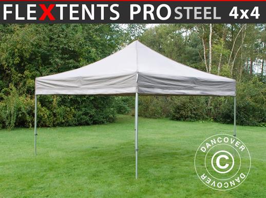 Vouwtent/Easy up tent FleXtents PRO Steel 4x4m Latte