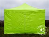 Quick-up telt FleXtents PRO Steel 4x4m Neongul/grønn, inkl. 4 sider