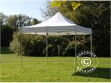Vouwtent/Easy up tent FleXtents PRO Steel 4x4m Wit, Vlamvertragende