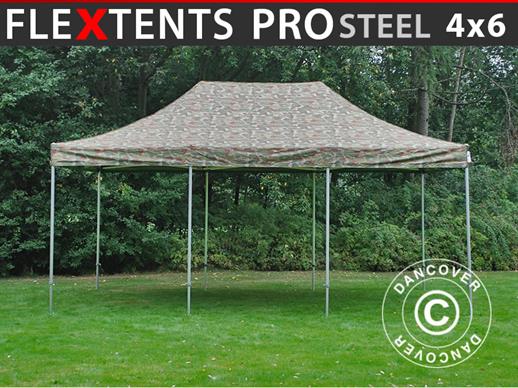 Tente pliante FleXtents PRO Steel 4x6m Camouflage