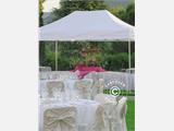 Gazebo pieghevole FleXtents PRO Steel 4x6m Bianco, Ignifugo, inclusi 8 fianchi