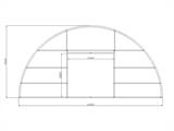 Invernadero de policarbonato Strong NOVA 72m², 6x12m, Plateado