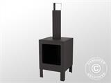Outdoor fireplace, 38x38x108 cm, Black