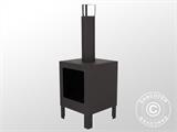 Outdoor fireplace, 38x38x108 cm, Black