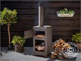 Pizza oven for firewood, 38.9x38.9x140.5 cm, Black