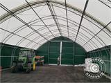 Storage shelter/arched tent 10x15x5.54 m, PVC, White/Grey