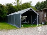 Storage shelter PRO 7x14x3.8 m PVC w/skylight, Grey
