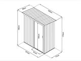 Szopa ogrodowa z dachem jednospadowym, 1,63x0,89x1,82m ProShed®, Antracyt