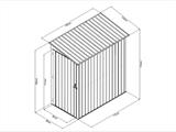 Garden shed w/pent roof, 1.03x1.85x1.9 m ProShed®, Anthracite