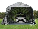 Portable garage PRO 3.6x7.2x2.68 m PE with ground cover, Grey