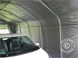 Tente abri garage PRO 3,6x7,2x2,68m PE avec couvre-sol, Gris