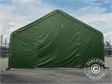 Tenda de armazenagem PRO 8x12x5,2m PVC c/painel de cobertura de teto, Verde