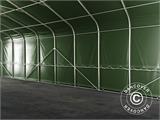 Carpa grande de almacén PRO 7x14x3,8m PVC con panel tragaluz de techo, Verde