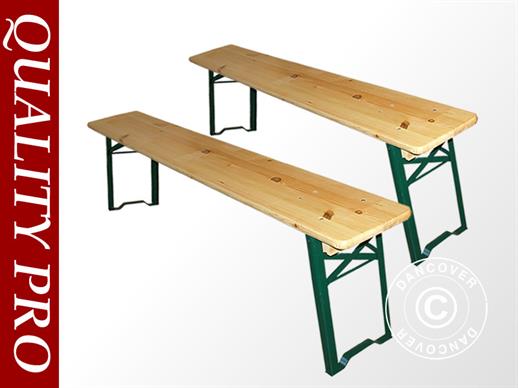 Wooden bench 220x25 cm (2 pcs.), Light wood
