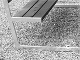Picknicktisch mit Rückenlehne, 2,05x1,8m, Schwarz