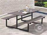 Tavolo da picnic, non-legno, 1,75x1,5m, Nero/Antracite