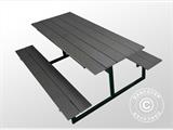 Tavolo da picnic, non-legno, 1,75x1,5m, Nero/Antracite