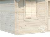 Domek drewniany, 5,04x3,8x2,45m, 17m², Naturalny