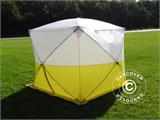 Carpa de trabajo FleXshelter PRO+, 1,8x1,8x2m, PVC, Ignífuga, Amarilla/Blanca                       