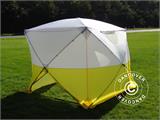 Work tent, FleXshelter PRO+, 1.8x1.8x2 m, PVC, Flame-retardant, Yellow/White